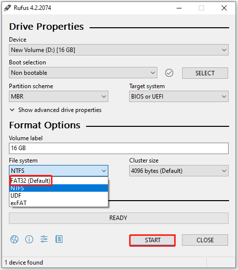 format USB fat32