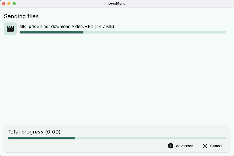 local send sharing files