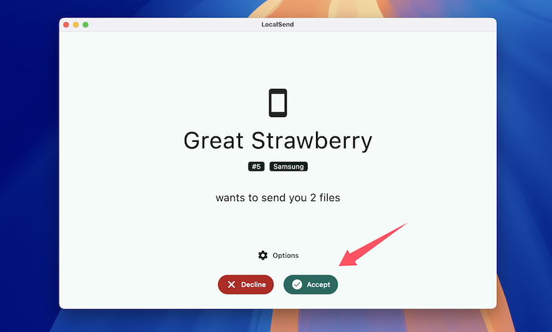 localsend receive file mac