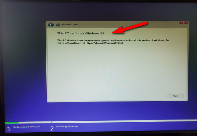 This PC Can't Run Windows 11