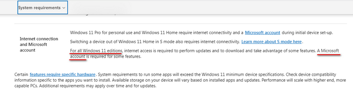 Windows 11 Microsoft Account Requirement